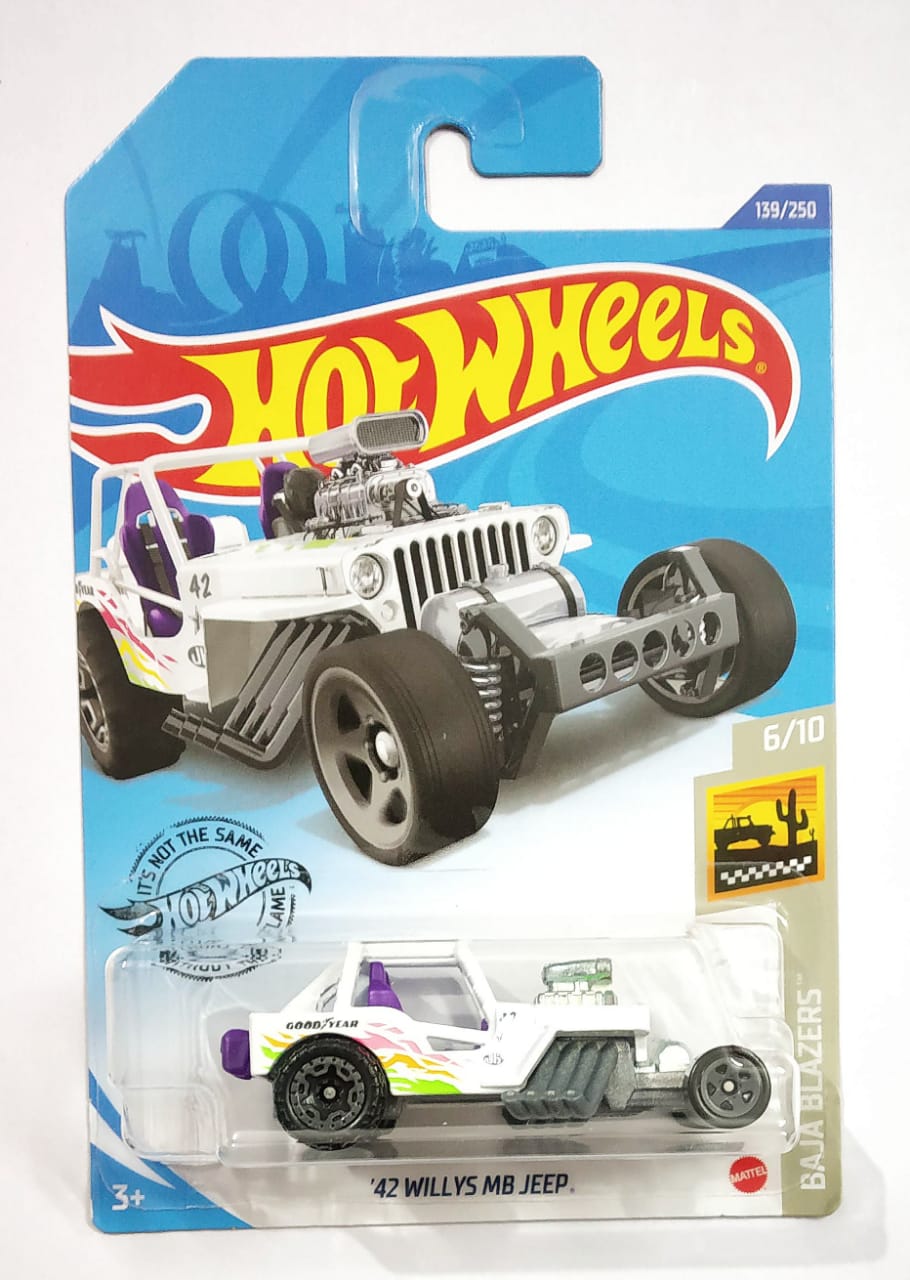 Hot Wheels '42 Willys MB Jeep (White) MINIATURE TOY SHOP